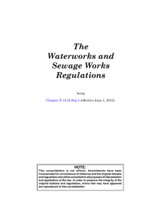 The Waterworks and Sewage Works Regulations