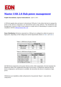 Master USB 2.0 Hub power management