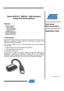 Atmel AVR1017: XMEGA - USB Hardware Design Recommendations