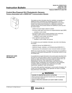 Control Bus-Powered XUJ Photoelectric