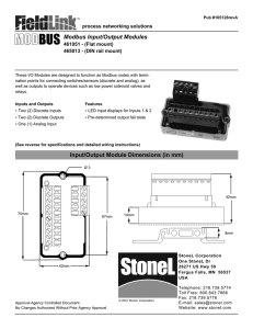 Modbus Input/Output Modules