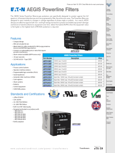 Eaton Aegis Powerline Filters