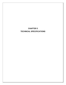 CHAPTER 5 TECHNICAL SPECIFICATIONS