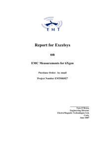 EMI test report 6 slot - Excelsys Technologies