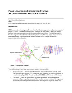 fault location on distribution systems