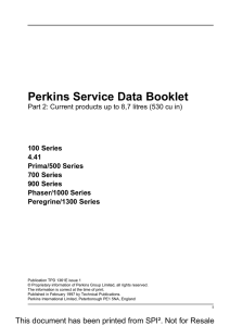 Perkins Service Data Booklet