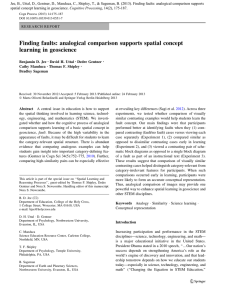 Finding faults: analogical comparison supports spatial concept