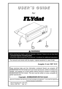 Users Guide Flydat Rev.1 10/1997 - Rotax