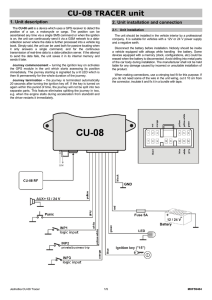 CU-08 - Tracer unit - manual