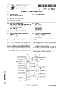 Integrated electronic control unit for motor vehicles