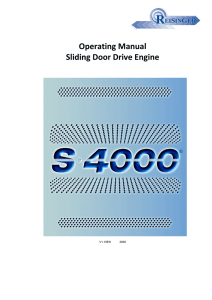 Operating Manual Sliding Door Drive Engine