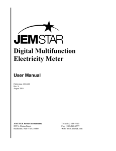 General Information - Ametek Power Instruments