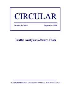 Traffic Analysis Software Tools