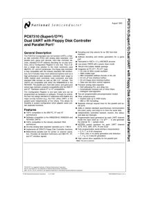 PC87310 (SuperI/O(TM)) Dual UART with Floppy Disk Controller