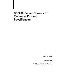 SC5000 Server Chassis Kit Technical Product Specification