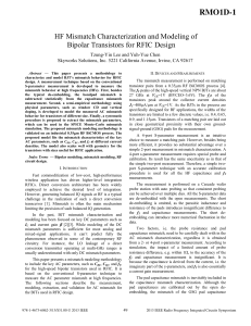 HF Mismatch Characterization and Modeling of Bipolar Transistors