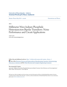 Millimeter Wave Indium Phosphide Heterojunction Bipolar Transistors