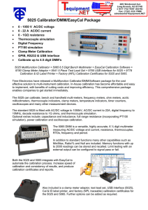 5025 Calibrator/DMM/EasyCal Package