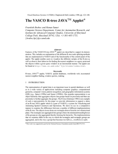 The VASCO R-tree JAVATM Applet - UMD Department of Computer