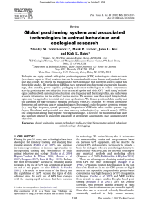 Global positioning system and associated technologies in animal