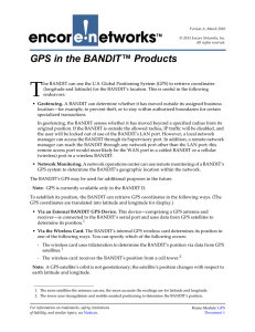 GPS in the BANDIT? Products