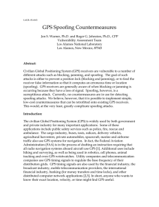 GPS Spoofing Countermeasures - Research Library