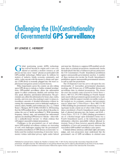 (Un)Constitutionality of Governmental GPS Surveillance