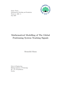 Mathematical Modelling of The Global Positioning System