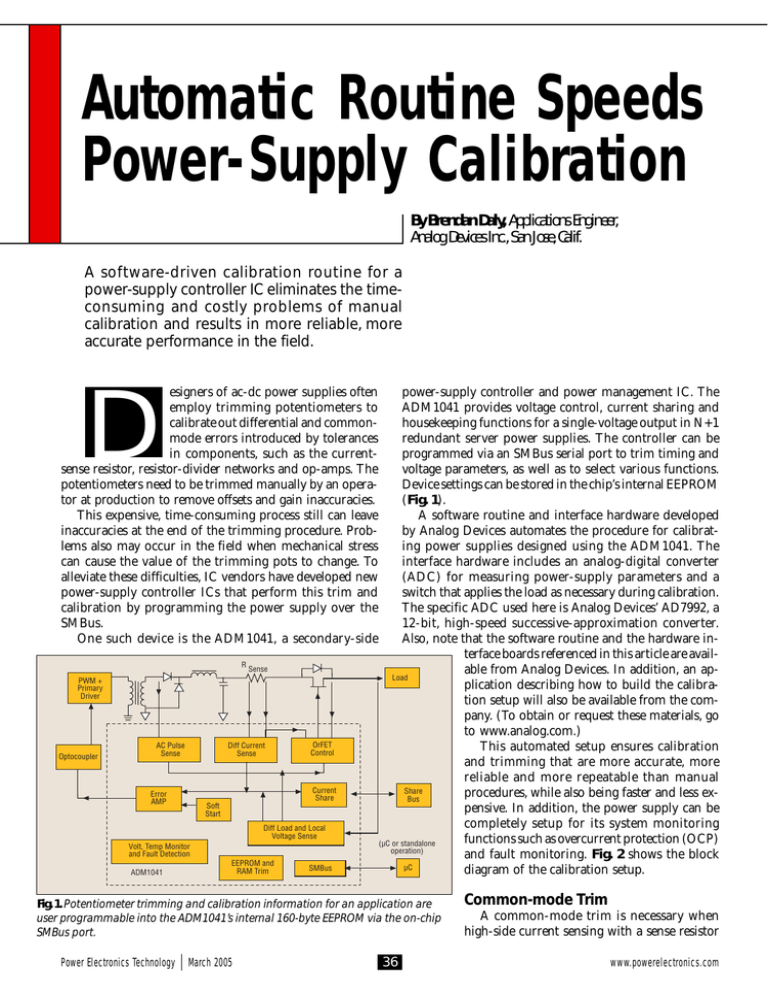 Automatic Routine Speeds Power-Supply