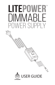 LitePower Dimmable Power Supply User Guide