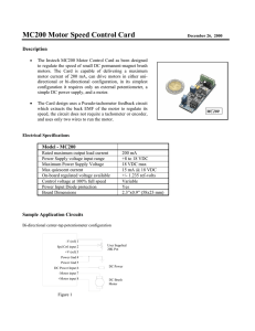 MC200 Motor Controller