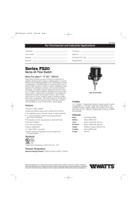 Series FS20 - Watts Water Technologies