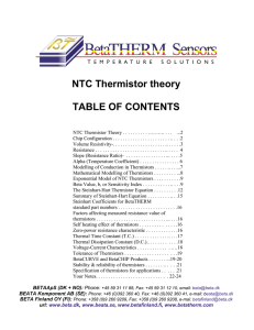 BetaTHERM Sensors - Temperature Solutions