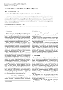 Characteristics of Thin-Film NTC Infrared Sensors