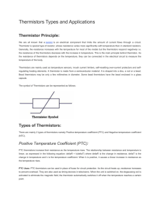 Thermistors Types and Applications