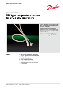 NTC type temperature sensors