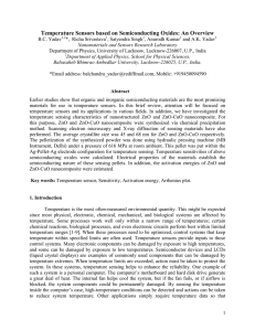 Temperature Sensors based on Semiconducting Oxides