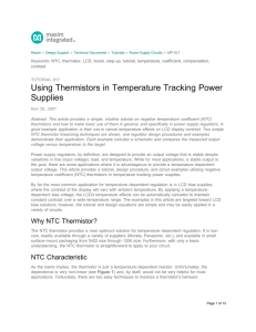 Using Thermistors in Temperature Tracking Power Supplies