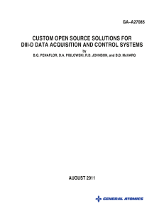 Custom Open Source Solutions for DIII