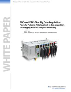 PLCs and PACs Simplify Data Acquisition