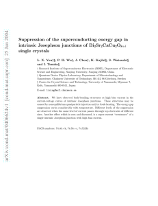 Suppression of the superconducting energy gap in intrinsic