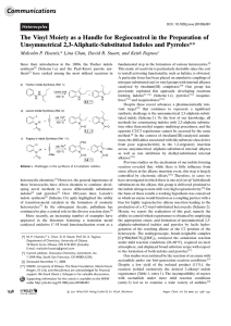 The Vinyl Moiety as a Handle for Regiocontrol in the Preparation of