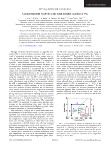 Constant threshold resistivity in the metal