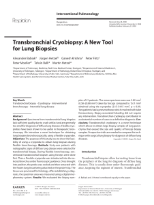 Transbronchial Cryobiopsy: A New Tool for Lung Biopsies