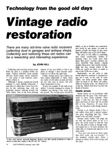 Vintage radio restoration