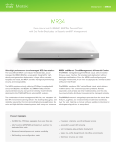 Dual-concurrent 3x3 MIMO 802.11ac Access Point with 3rd Radio