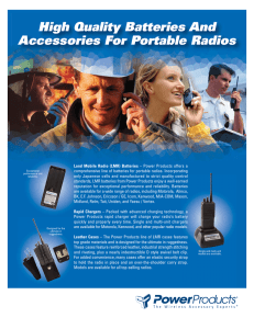 High Quality Batteries And Accessories For Portable Radios