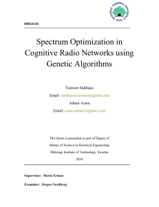 Spectrum Optimization in Cognitive Radio Networks using Genetic
