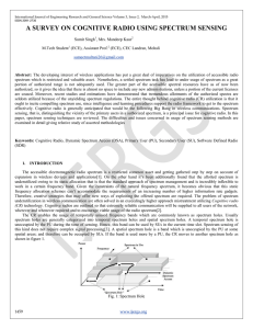 a survey on cognitive radio using spectrum sensing