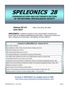 Speleonics #28 - National Speleological Society